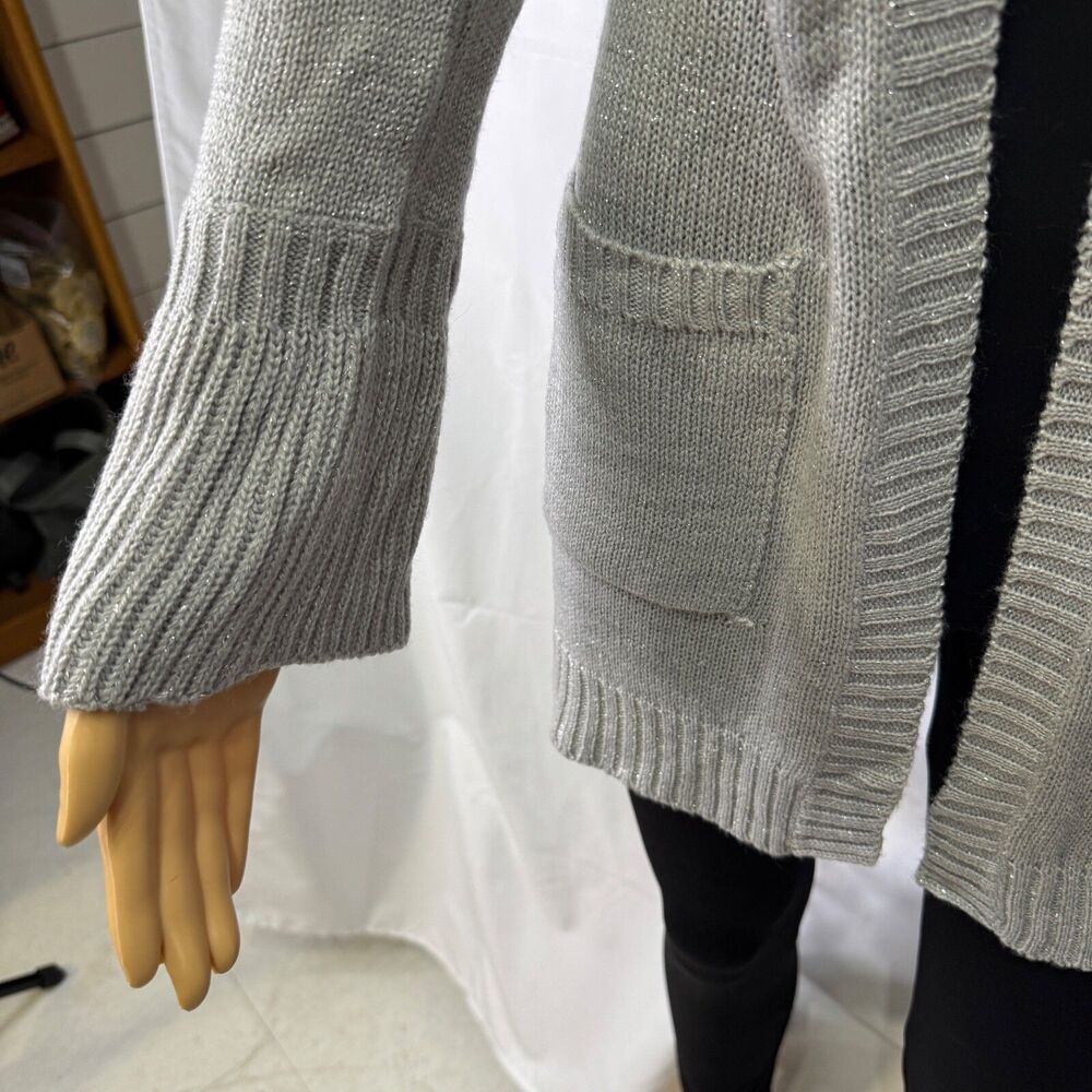 P.S. Aeropostale Lightweight Cardigan Girl's Size L (14) Light Gray NWT - Picture 5 of 9